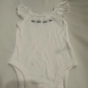 Carter’s White Baby Onesie with Green Plants